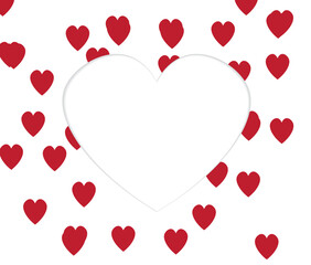 red hearts background