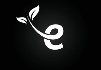 Initial letter E and leaf logo. Eco-friendly logo concept. Modern vector logo for ecological business and company identity