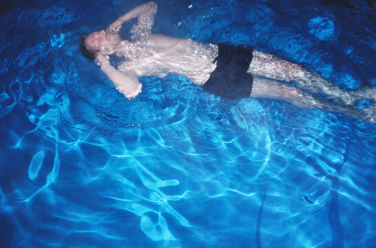 Swimming on the lake