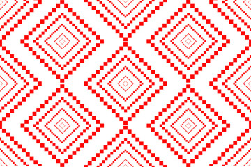 transparent Seamless geometric pattern of rhombuses red and black 