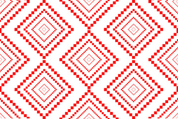 transparent Seamless geometric pattern of rhombuses red and black 