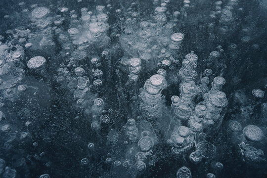 Abstract ice bubble background