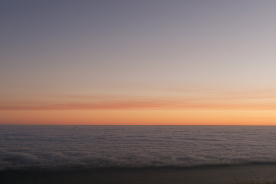 Sunset over Mt Tam in California