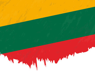 Grunge-style flag of Lithuania.