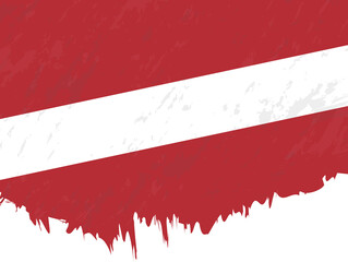 Grunge-style flag of Latvia.