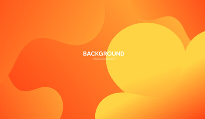 silhouette of a person with a heart, Abstract Orange background with waves
