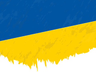 Grunge-style flag of Ukraine.