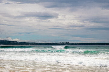 breaking wave at pambula beach