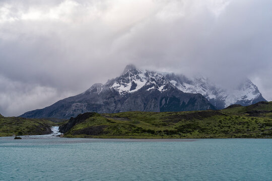 Torres del Paine On A Cloudy Day 
