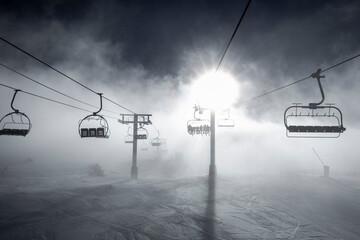 Foggy Chairlift 