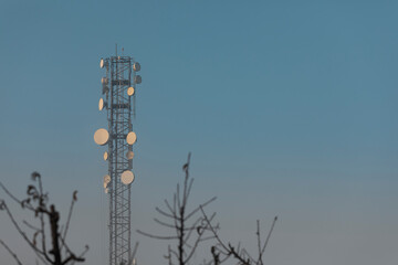 Communication network tower