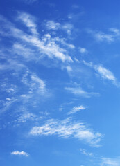 White clouds in blue sky