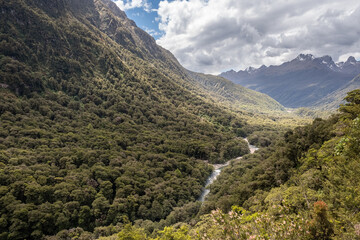 Hollyford Valley in New Zealand