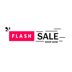 Flash sale banner. Special Offer Flash Sale shop now, vector.