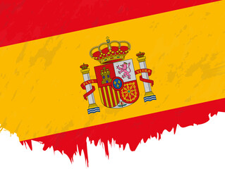 Grunge-style flag of Spain.