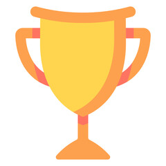 trophy cup winner flat illustration