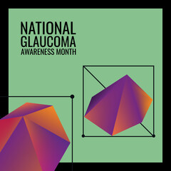 National Glaucoma Awareness Month.Geometric design suitable for greeting card poster and banner