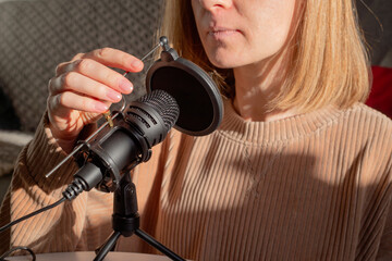 Female Entrepreneur Recording Podcast Show