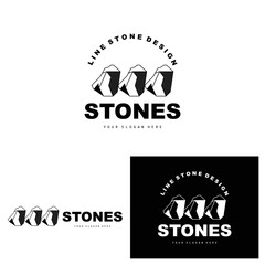 Stone Logo, Vector Stone Modern With Geometry Line Style, Design For Aesthetic Decoration, Brand Modern Product, Simple Icon Abstract Aesthetic Geometry Line