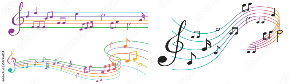 Canvas Prints set of music notes