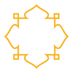 Islamic Golden Frame Ornament