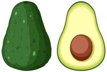 Peel and stick wallpaper Kids Whole of avocado and half of avocado