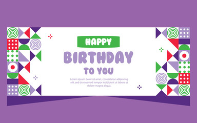 Banner template for birthday celebration party
