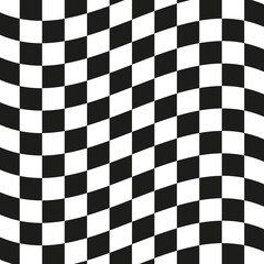 checkers background wave. Geometric texture. Vector illustration.