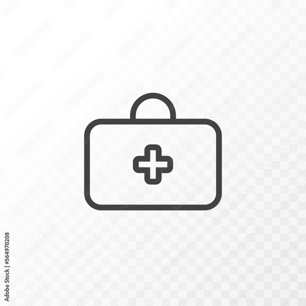 Poster outline style ui icons collection. vector black linear illustration. first aid kit healthcare and em