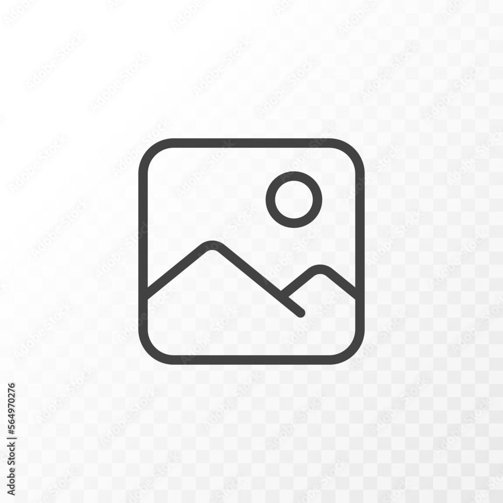 Aufkleber outline style ui icons collection. vector black linear illustration. image photo gallery technology 