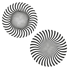 circles rays spiral. Digital explosion. Vector illustration.
