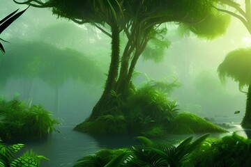 Tropical jungles - generative ai