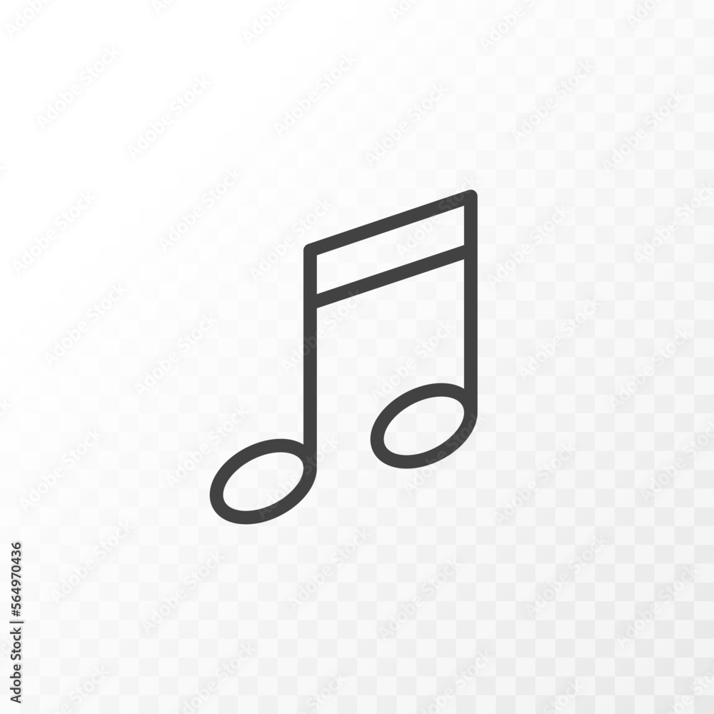 Aufkleber outline style ui icons collection. vector black linear illustration. musical note music and technolo