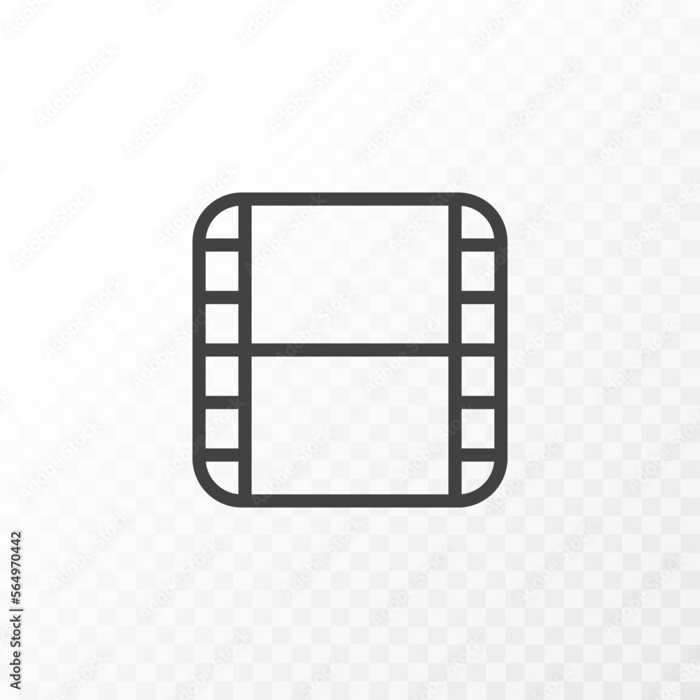 Poster outline style ui icons collection. vector black linear illustration. film strip technology and movie