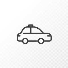 Outline style ui icons collection. Vector black linear illustration. Car delivery taxi service and transportation line symbol isolated on background. Design element.