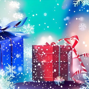 christmas background with gifts