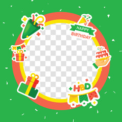 Profile frame social media happy birthday