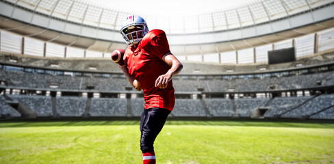 Obraz premium Composite image of american football player
