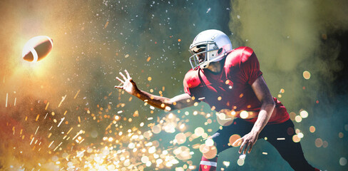 Fototapeta na wymiar Composite image of american football player