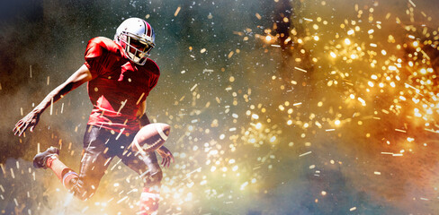 Obraz na płótnie Canvas Composite image of american football player