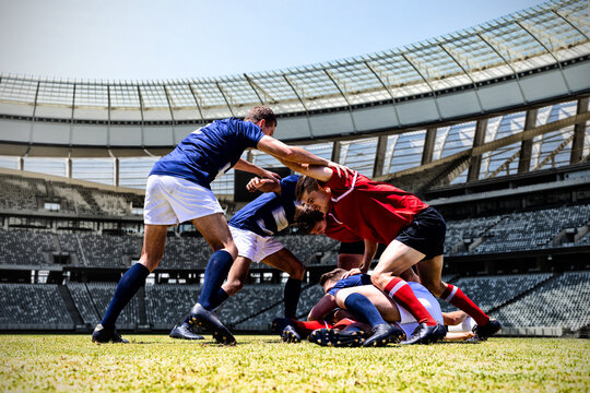 Composite image of american football player