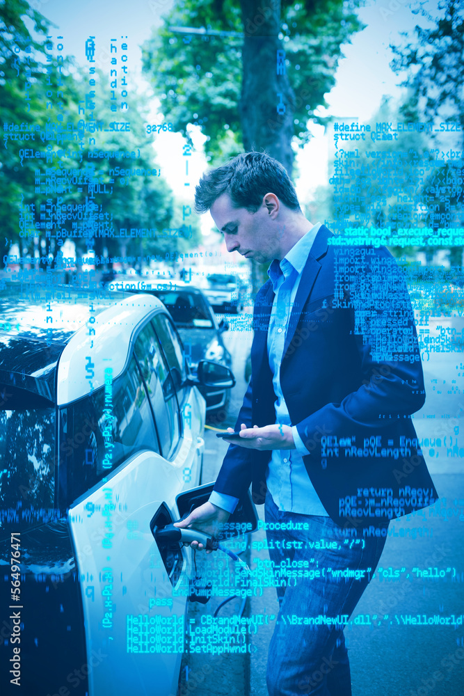 Poster composite image of image of data