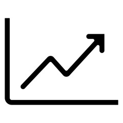 statistic chart showing data growth illustration