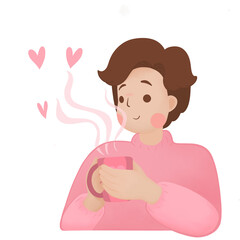 Man with Coffee, man in love with coffee.