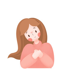Woman self care, Woman happy Character.