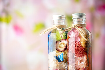 ハーバリウムの画像素材　インテリアと趣味のイメージ