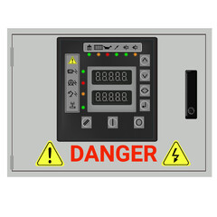 Control Panel. Production control panel and control of computer devices. Touchpad. Vector graphics