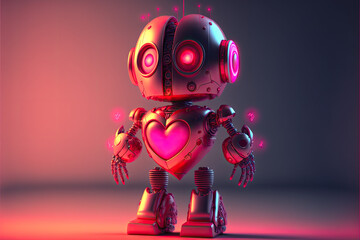 AI Bot embracing Valentine's day, Generative AI
