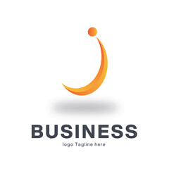 I letter Abstract Gradient logo vector template