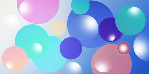 Abstract Soft Colorful Ball Shape Gradients Background